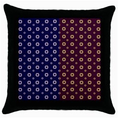 Baatik Print Throw Pillow Case (black) by designsbymallika