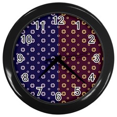 Baatik Print Wall Clock (black) by designsbymallika