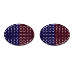 Baatik Print Cufflinks (oval) by designsbymallika