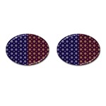 Baatik Print Cufflinks (Oval) Front(Pair)