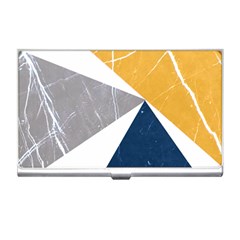 Abstrait Triangles Jaune/bleu/gris Business Card Holder by kcreatif