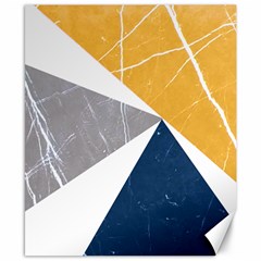 Abstrait Triangles Jaune/bleu/gris Canvas 8  X 10  by kcreatif