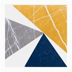 Abstrait Triangles Jaune/bleu/gris Medium Glasses Cloth (2 Sides) by kcreatif