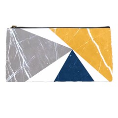 Abstrait Triangles Jaune/bleu/gris Pencil Case by kcreatif