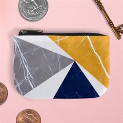 Abstrait Triangles Jaune/bleu/gris Mini Coin Purse by kcreatif