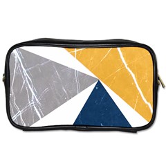 Abstrait Triangles Jaune/bleu/gris Toiletries Bag (two Sides) by kcreatif