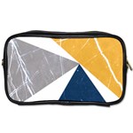 Abstrait triangles Jaune/Bleu/Gris Toiletries Bag (Two Sides) Front