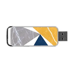 Abstrait Triangles Jaune/bleu/gris Portable Usb Flash (one Side) by kcreatif