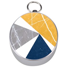 Abstrait Triangles Jaune/bleu/gris Silver Compasses by kcreatif