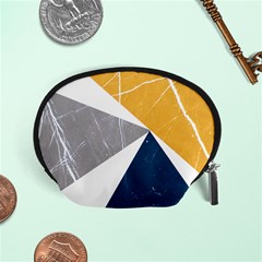 Abstrait Triangles Jaune/bleu/gris Accessory Pouch (small) by kcreatif