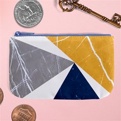 Abstrait Triangles Jaune/bleu/gris Large Coin Purse by kcreatif