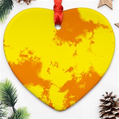 Textureorangejaune Heart Ornament (two Sides) by kcreatif