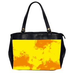 Textureorangejaune Oversize Office Handbag (2 Sides) by kcreatif