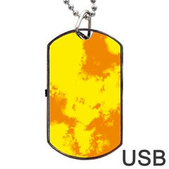 Textureorangejaune Dog Tag Usb Flash (one Side) by kcreatif