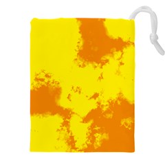 Textureorangejaune Drawstring Pouch (5xl) by kcreatif