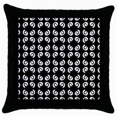 Abstrait Spirale Blanc/noir Throw Pillow Case (black) by kcreatif