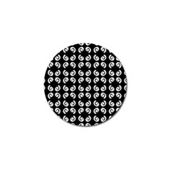 Abstrait Spirale Blanc/noir Golf Ball Marker by kcreatif