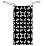 Abstrait spirale blanc/noir Jewelry Bag Back