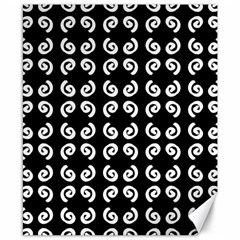 Abstrait Spirale Blanc/noir Canvas 8  X 10  by kcreatif