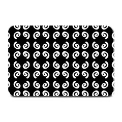 Abstrait Spirale Blanc/noir Plate Mats by kcreatif