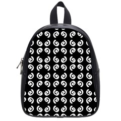 Abstrait Spirale Blanc/noir School Bag (small) by kcreatif