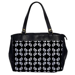 Abstrait Spirale Blanc/noir Oversize Office Handbag by kcreatif