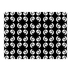 Abstrait Spirale Blanc/noir Double Sided Flano Blanket (mini)  by kcreatif