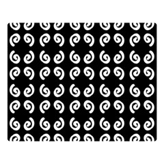 Abstrait Spirale Blanc/noir Double Sided Flano Blanket (large)  by kcreatif