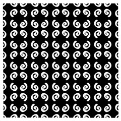 Abstrait Spirale Blanc/noir Wooden Puzzle Square by kcreatif