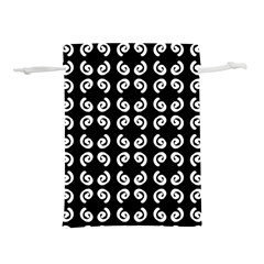 Abstrait Spirale Blanc/noir Lightweight Drawstring Pouch (l) by kcreatif