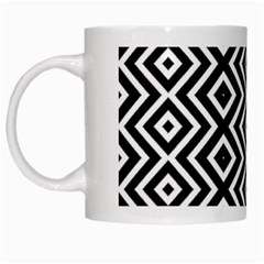 Patternformesgeometriquesnoir5 White Mugs by kcreatif