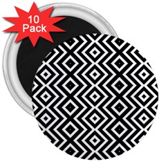 Patternformesgeometriquesnoir5 3  Magnets (10 Pack)  by kcreatif