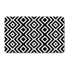 Patternformesgeometriquesnoir5 Magnet (rectangular) by kcreatif