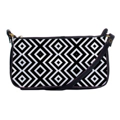 Patternformesgeometriquesnoir5 Shoulder Clutch Bag by kcreatif