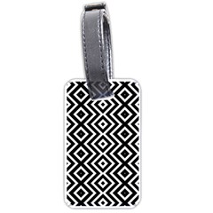 Patternformesgeometriquesnoir5 Luggage Tag (one Side) by kcreatif