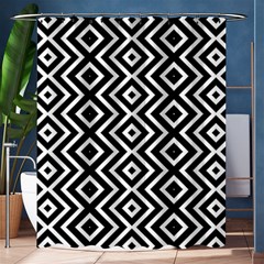 Patternformesgeometriquesnoir5 Shower Curtain 60  X 72  (medium)  by kcreatif