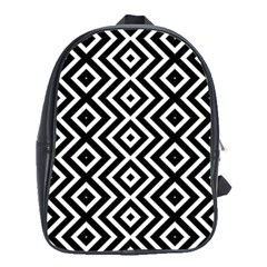 Patternformesgeometriquesnoir5 School Bag (xl)