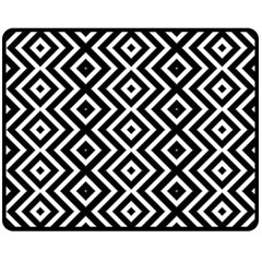 Patternformesgeometriquesnoir5 Double Sided Fleece Blanket (medium)  by kcreatif