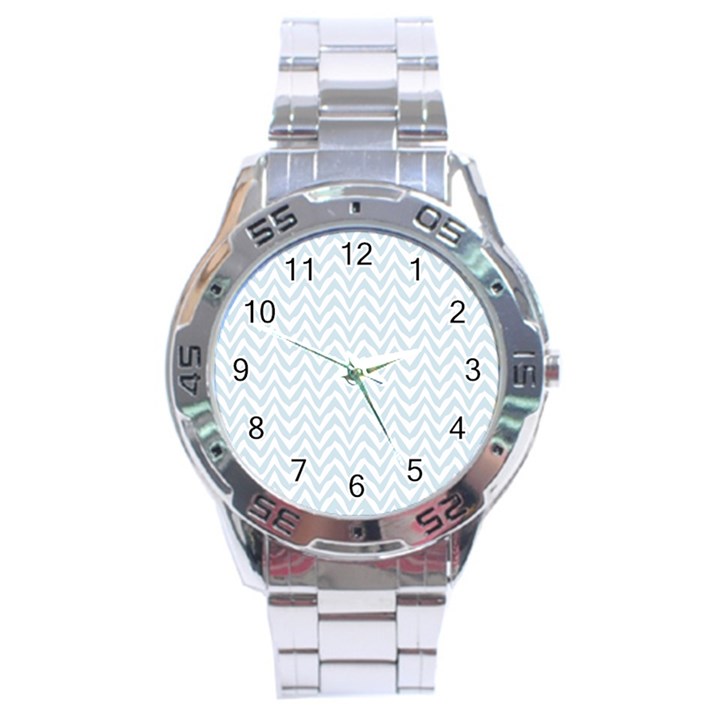 Formestrianglesblancbleuclair99 Stainless Steel Analogue Watch