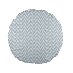 Formestrianglesblancbleuclair99 Standard 15  Premium Round Cushions by kcreatif