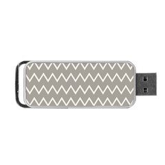 Chevroncolorstaupebeige76 Portable Usb Flash (one Side) by kcreatif