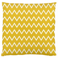 Chevroncolorsblancjaune76 Large Cushion Case (two Sides) by kcreatif