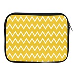 Chevroncolorsblancjaune76 Apple iPad 2/3/4 Zipper Cases Front