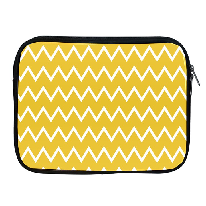 Chevroncolorsblancjaune76 Apple iPad 2/3/4 Zipper Cases