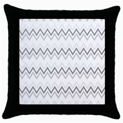 Chevrons Gris/blanc Throw Pillow Case (black)