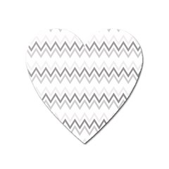 Chevrons Gris/blanc Heart Magnet by kcreatif