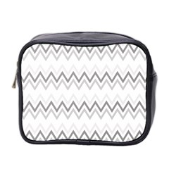 Chevrons Gris/blanc Mini Toiletries Bag (two Sides) by kcreatif