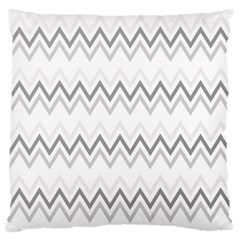 Chevrons Gris/blanc Large Cushion Case (two Sides) by kcreatif