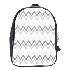 Chevrons Gris/blanc School Bag (xl) by kcreatif