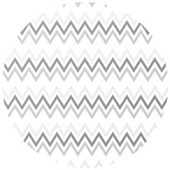 Chevrons Gris/blanc Wooden Puzzle Round by kcreatif